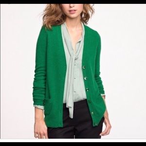 Kelly Green J Crew Cardigan in EUC size small